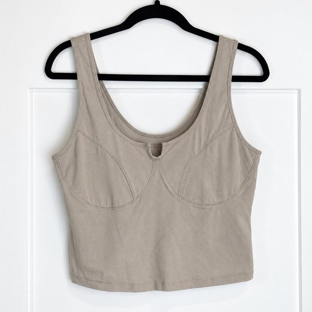 Abercrombie & Fitch Soft A&F Taupe Bustier Crop Tank – Size L